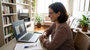 Pessoa usando inteligência artificial para ajudar com ansiedade e saúde mental